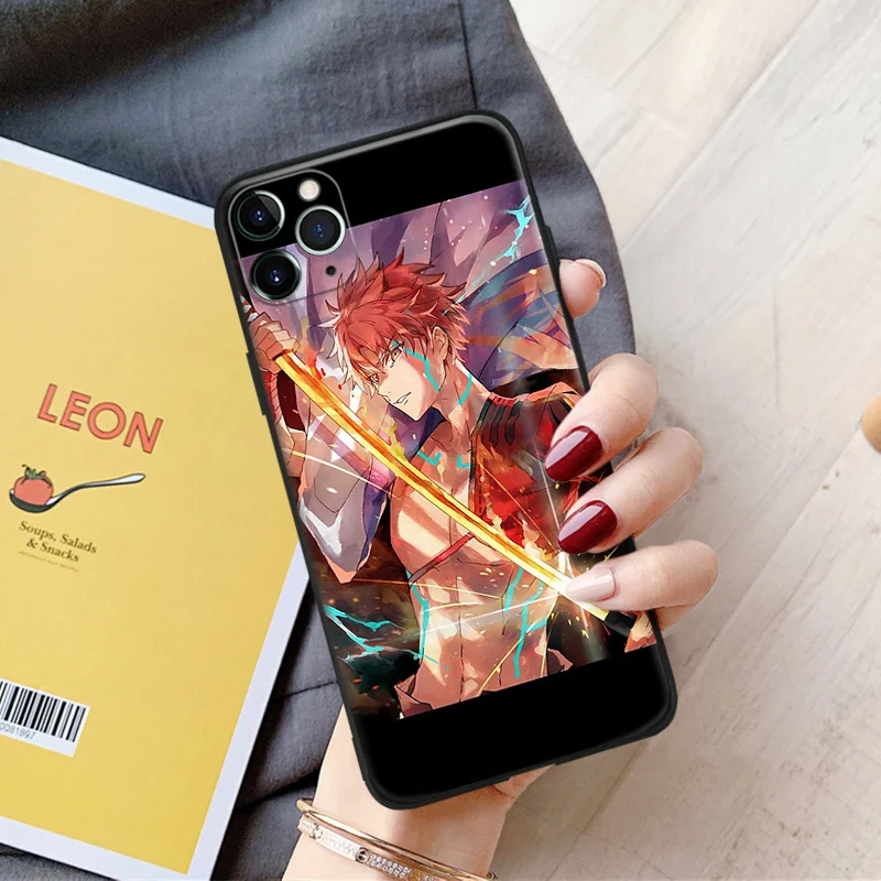 Эстетичный силиконовый чехол для телефона Emiya Shirou с Аниме Манга iPhone Se 6 6s 7 8 Plus X Xr Xs