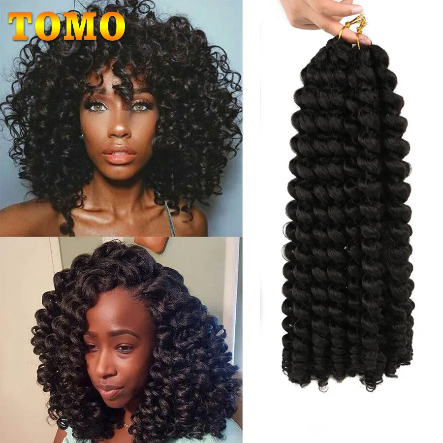 TOMO Jumpy Wand Curl вязаные косы 8 12 дюймов Jamaican Bounce кудрявые волосы Омбре синтетические