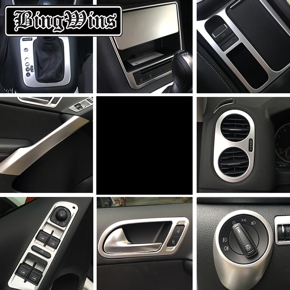 

Car style 3 For Tiguan 10-19 Comfort 22pcs / Fashion 21pcs interior modification center console panel, air outlet frame, water