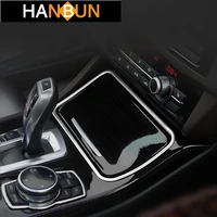 stainless steel car console armrest water cup holder frame decorative cover trim strip for bmw 5 series f10 interior accessories