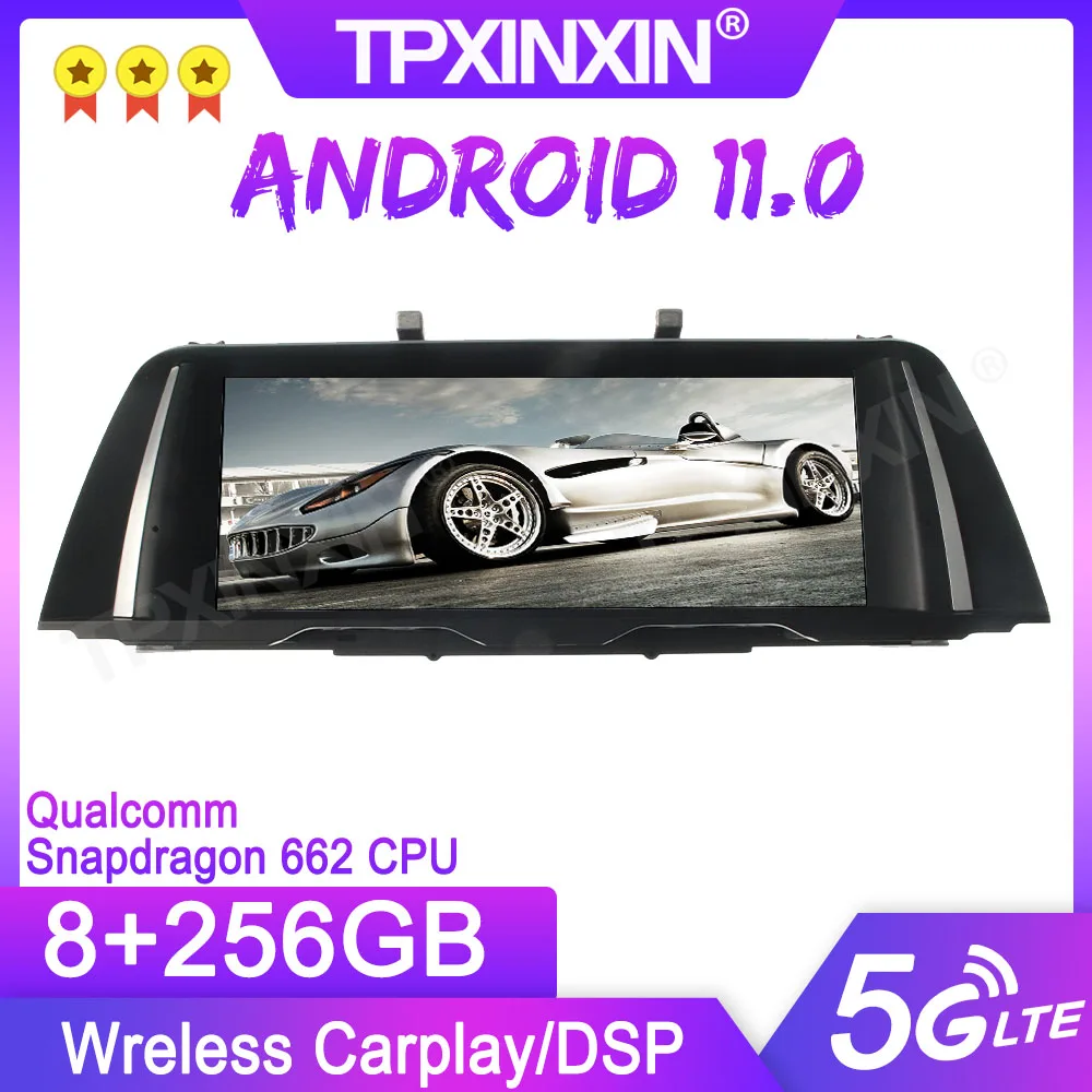 구매 8 + 256G 무선 Carplay BMW 5 시리즈 F10 F11 2009-2016 자동차 멀티미디어 플레이어 자동차 스테레오 GPS 네비게이션 자동 라디오 헤드 유닛