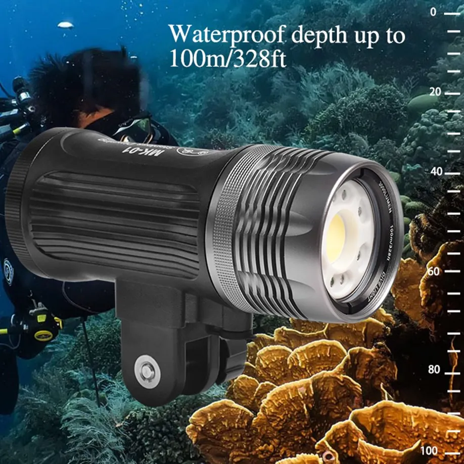 

Seafrogs MK-01 Professional Diving Flashlight Underwater 100m Waterproof LED Photography Video Light