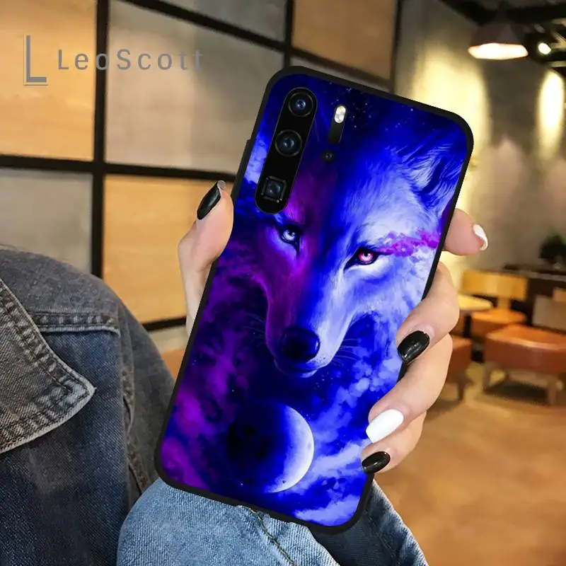 

The wolf is ferocious, terrifying and cool Phone Case For Huawei honor Mate P 9 10 20 30 40 Pro 10i 7 8 a x Lite nova 5t