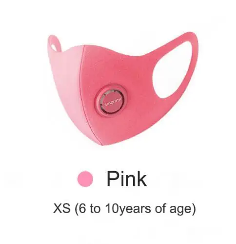 1 pcs Pink XS 6-10 Xiaomi SmartMi Kid Mask детская легкая дышащая Дымчатая маска мощная фильтрация РМ2, 5 Блокировка аллергенов для друзей, 1 шт - Цвет: 1 pcs Pink XS 6-10