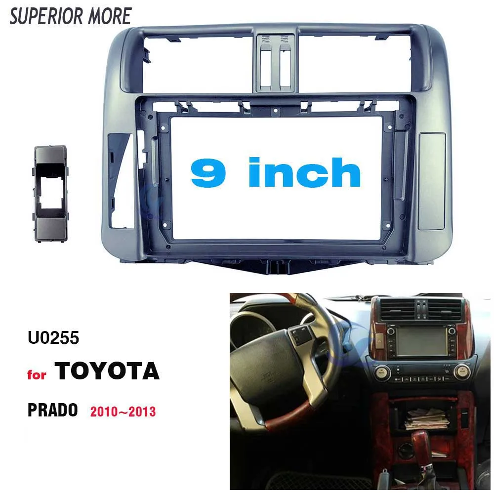 Автомобильный радиоприемник пластиковая рама для TOYOTA Prado TXL 2010-2013 2 Din 9 дюймов