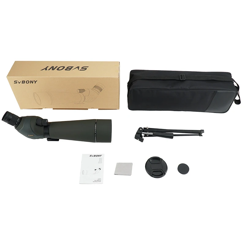 SVBONY-SV411 20-60X80 двойной фокус Зрительная труба профессиональный телескоп с штативом