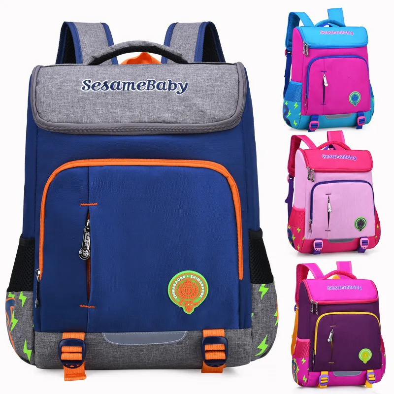school KIDS orthopedic Lovely bags for boys girls stitching cute Children backpacks Lightweight waterproof school backpack