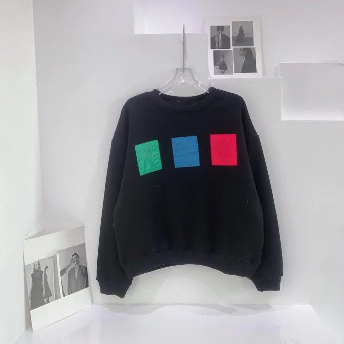 

The latest element color patch printed fashion sweater