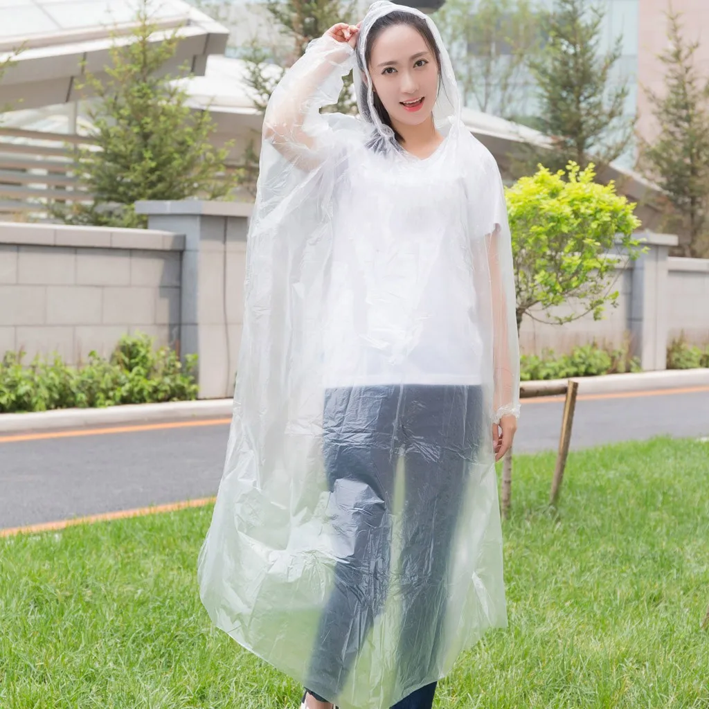 1pcs Disposable Adult Emergency Rainproof Rain Coat Motorcycle Rainwear Anti-droplets Hiking Poncho Environmental Jacket |