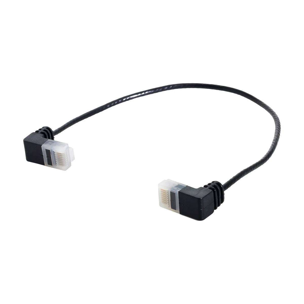 Сетевой кабель Cablecc CY Cat6 ультратонкий RJ45 под углом 25 см UTP патч-корд 90 градусов Cat6a