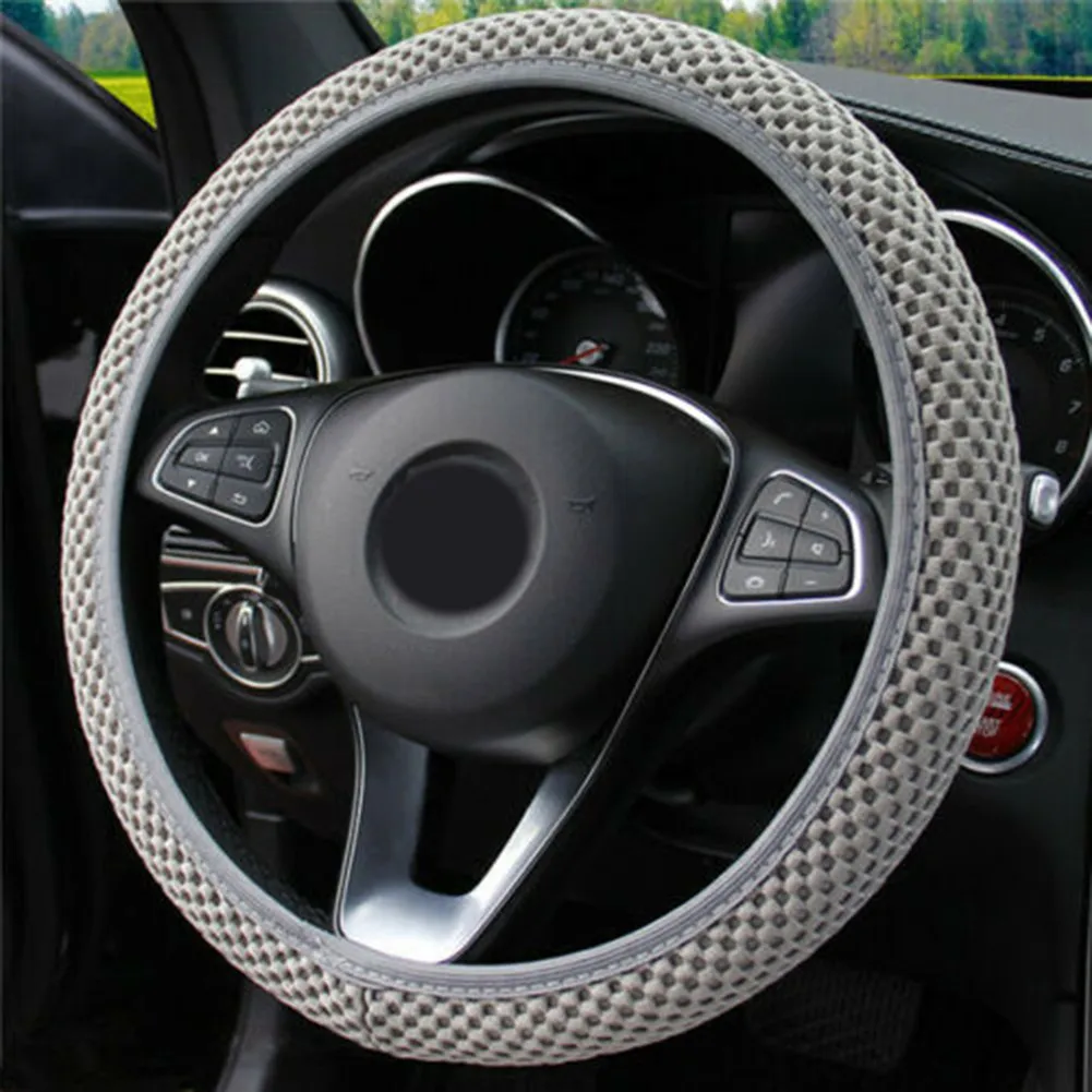 

1 Pc Steering Wheel Cover 14-15 Inch Anti Slip Vehicle Fabric Fish Net