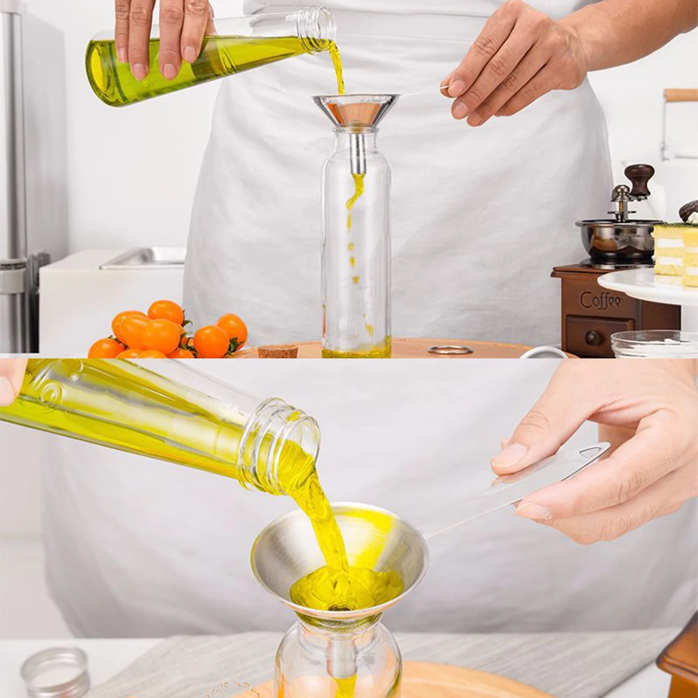 Мини кухонная Воронка широкая для консервирования из нержавеющей стали фильтр с