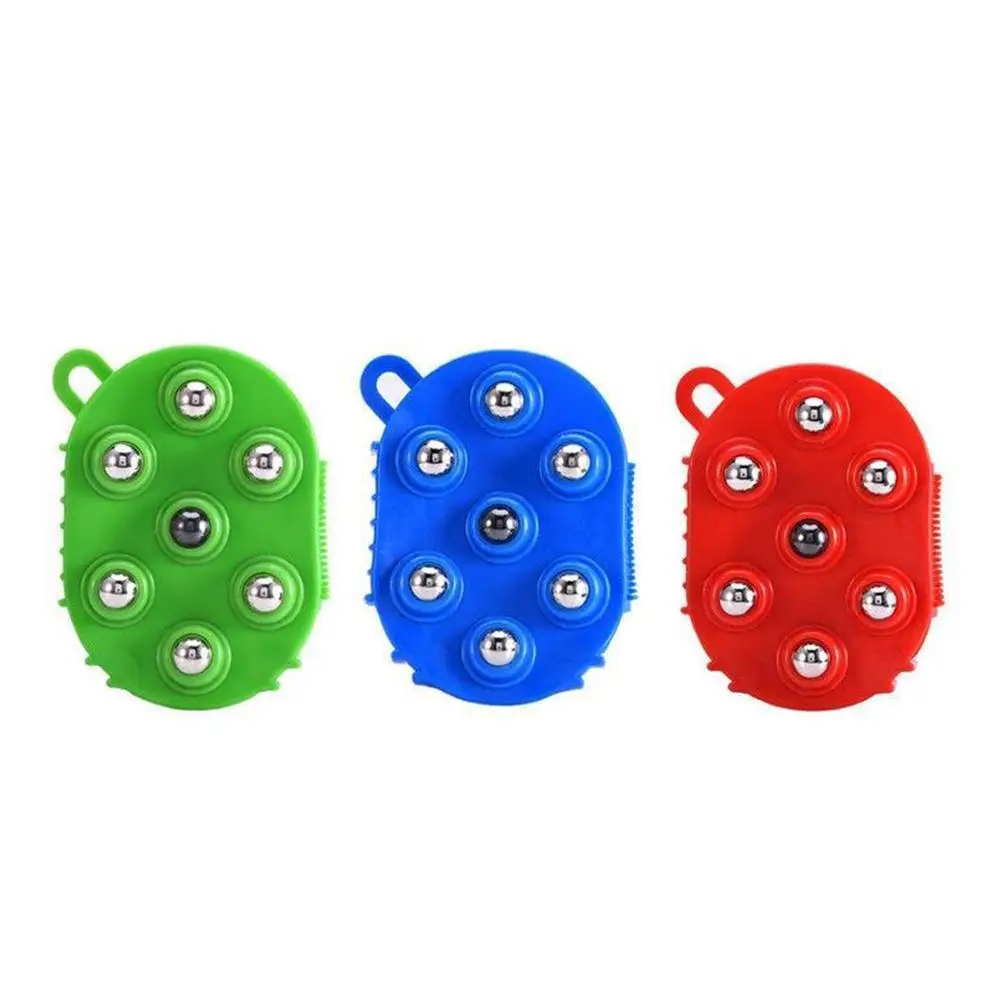 

7 Balls Body Massage Glove Roller Ball Anti-Cellulite Health Shoulder Relief Buttocks For Neck Care Muscle Pain Massager Re P5Y2
