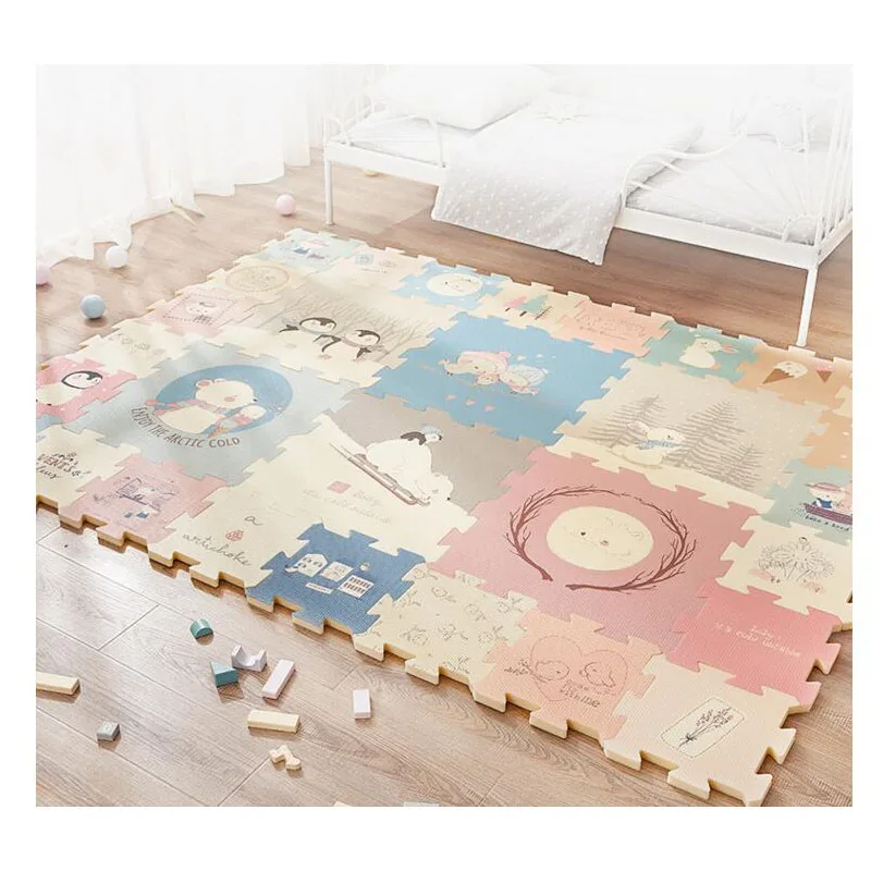 2 см толстый анти осенний детский сшитый ползающий Коврик Зеленый Детские