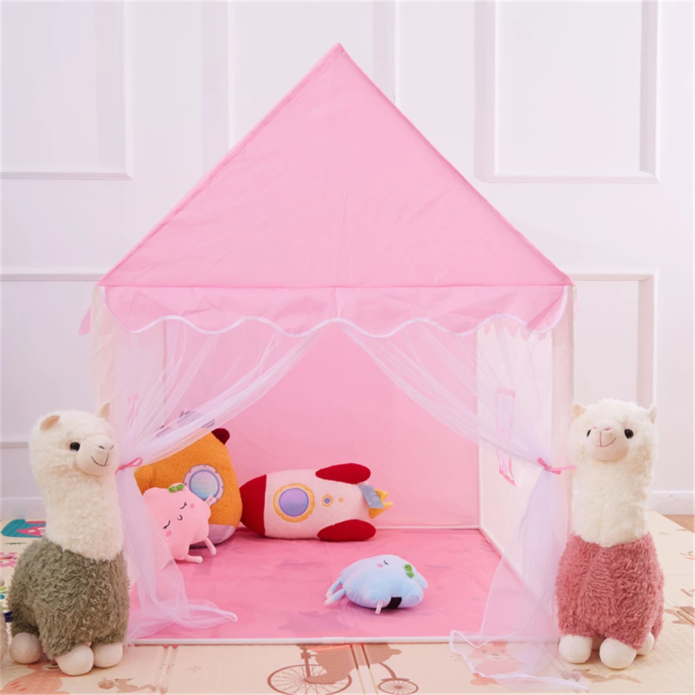 

1.25M Portable Children's Tent Wigwam Folding Kids Tents Baby Play House Large Girls Pink Princess Castle Child Room Decors