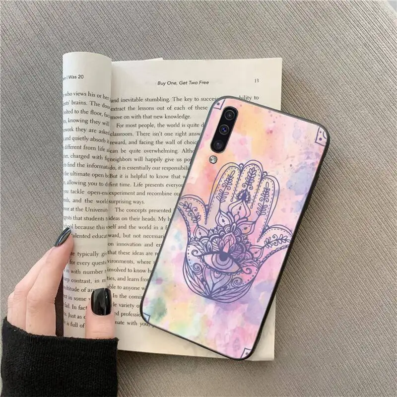 

Hamsa Hand of Fatima art Phone Case For Samsung galaxy S 9 10 20 A 10 21 30 31 40 50 51 71 s note 20 j 4 2018 plus