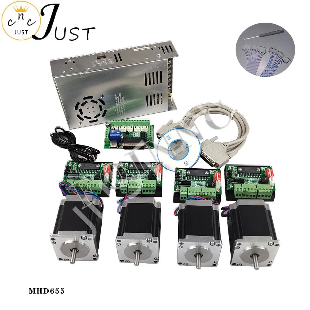 Promotion CNC router kit 4 axis TB6560 stepper motor driver + interface board Nema23 270 Oz-in motors power supply | Инструменты