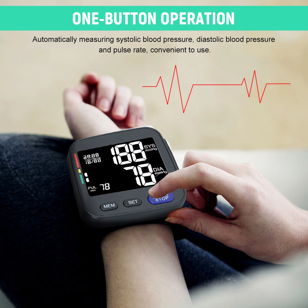 Медицинский тонометр прибор для измерения артериального давления на запястье