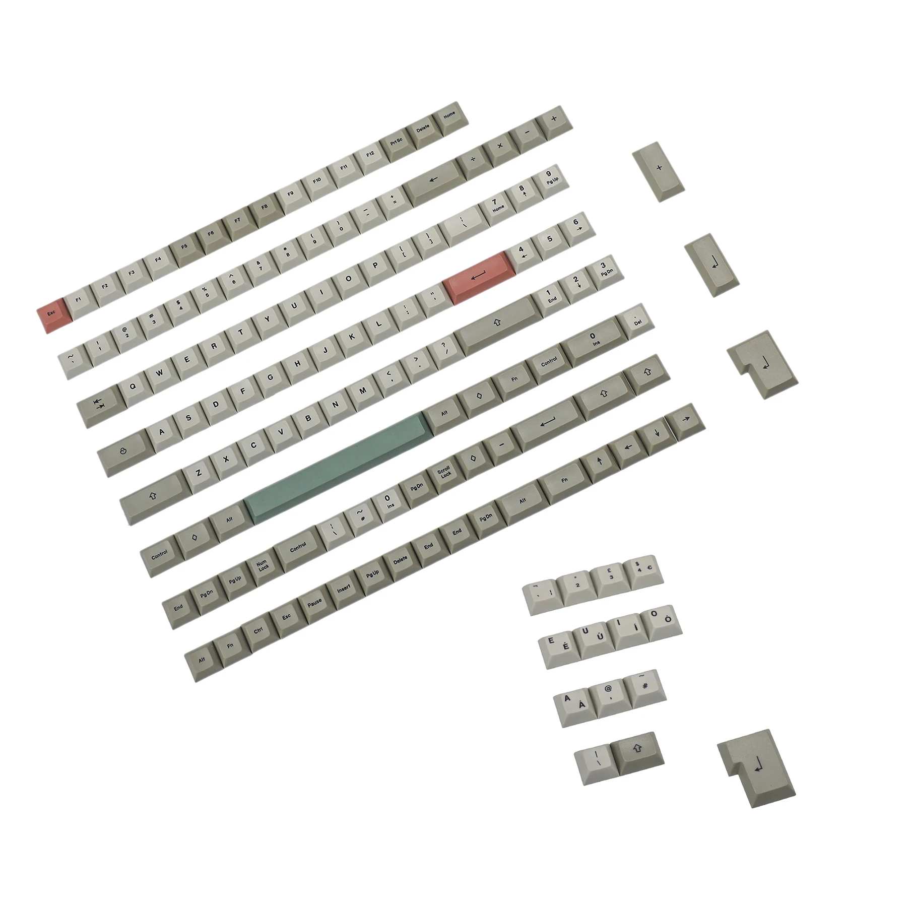 Клавиши для механической клавиатуры DSA Profile 9009 125 Key Dye Sub ANSI ISO AZERTY испанская