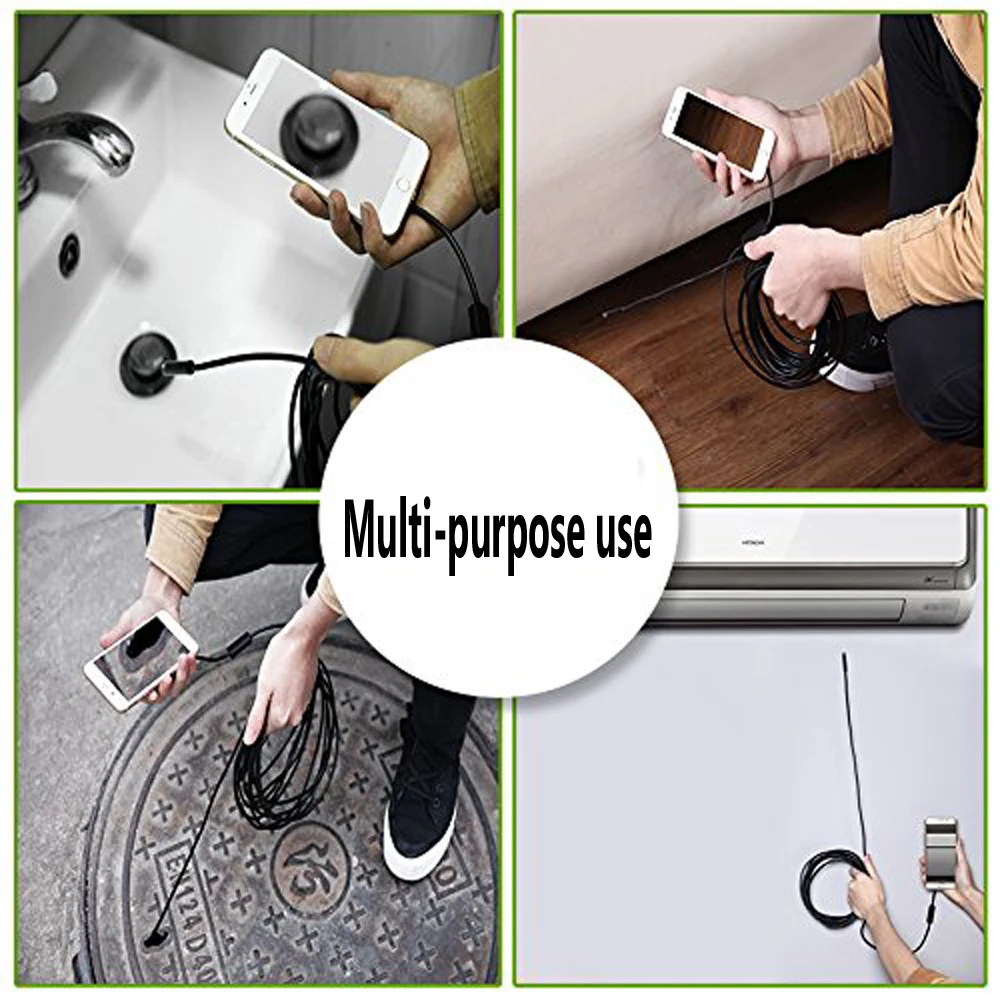 

Android Endocop 2 in1 2MP 2M 5M HD USB camera 7mm IP67 Walterproof Schlange USB Camera HD 720P Semi-rigid USB Endoscop