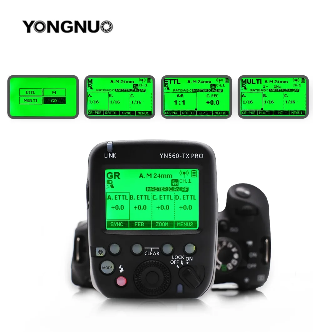 YONGNUO YN560-TX II YN560TX II YN560-TX Pro Беспроводная ручная Беспроводная вспышка триггера для YN200 YN560 IV для камера Canon EOS