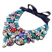 unique design variety shapes crystal stones beaded necklace pendant jewelry crystals chunky statement trendy necklaces