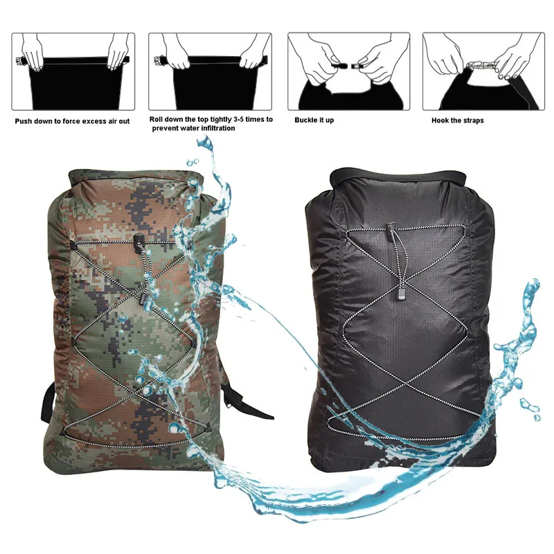 

Ulightweight Waterproof Dry Bag Backpack Floating Dry Sack for Beach Kayaking Camping Boating Swimming Hiking Backpacking Gear