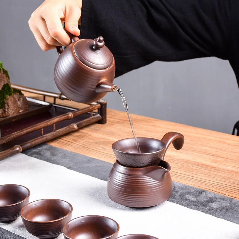 Фарфоровый китайский чайник винтажный простой Samovar Kung Fu кухонные аксессуары