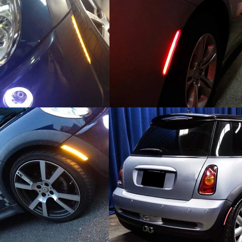 4 шт. желтый красный светодиодный боковой габаритный фонарь для Mini Cooper R55 R56 R57 R58 R59
