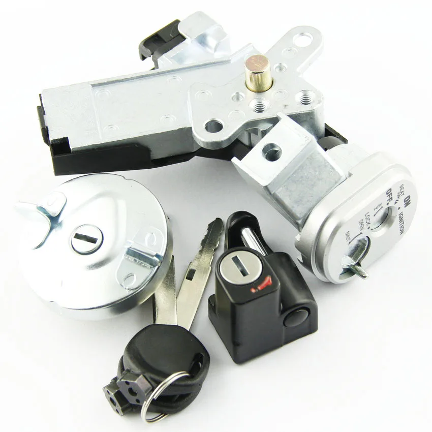 

Motorcycle Fuel Gas Cap Ignition Switch Seat Lock with Key Kit For Honda Moto NPS50 Ruckus 2003-2017 35014-GEZ-Y21 35014-GEZ-611