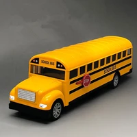 hot selling 150 alloy pull back school bus modellengthened bus toysimulation sound and lightfree shipping