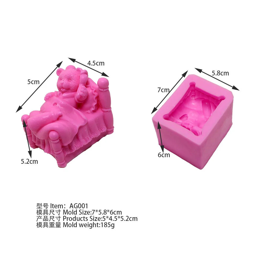 Лидер продаж 2015 силиконовая форма для мыла AG001 свечей детские формы в виде