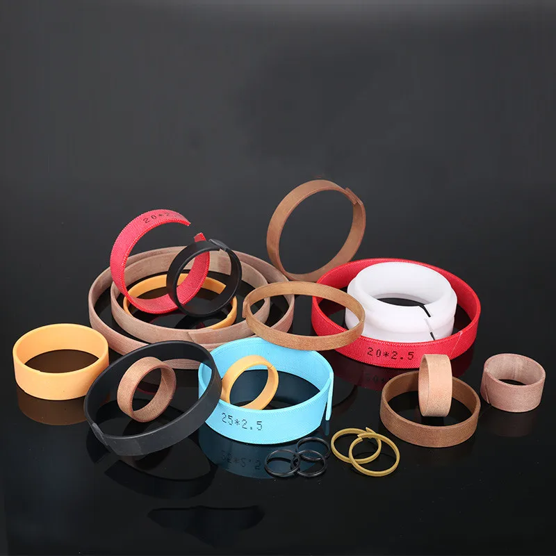 

GasketsWR Hydraulic Cylinder Cylinder Guide Ring Phenolic Clip Cloth Support Ring PTFE Belt 58*63*9.7/15*20washer