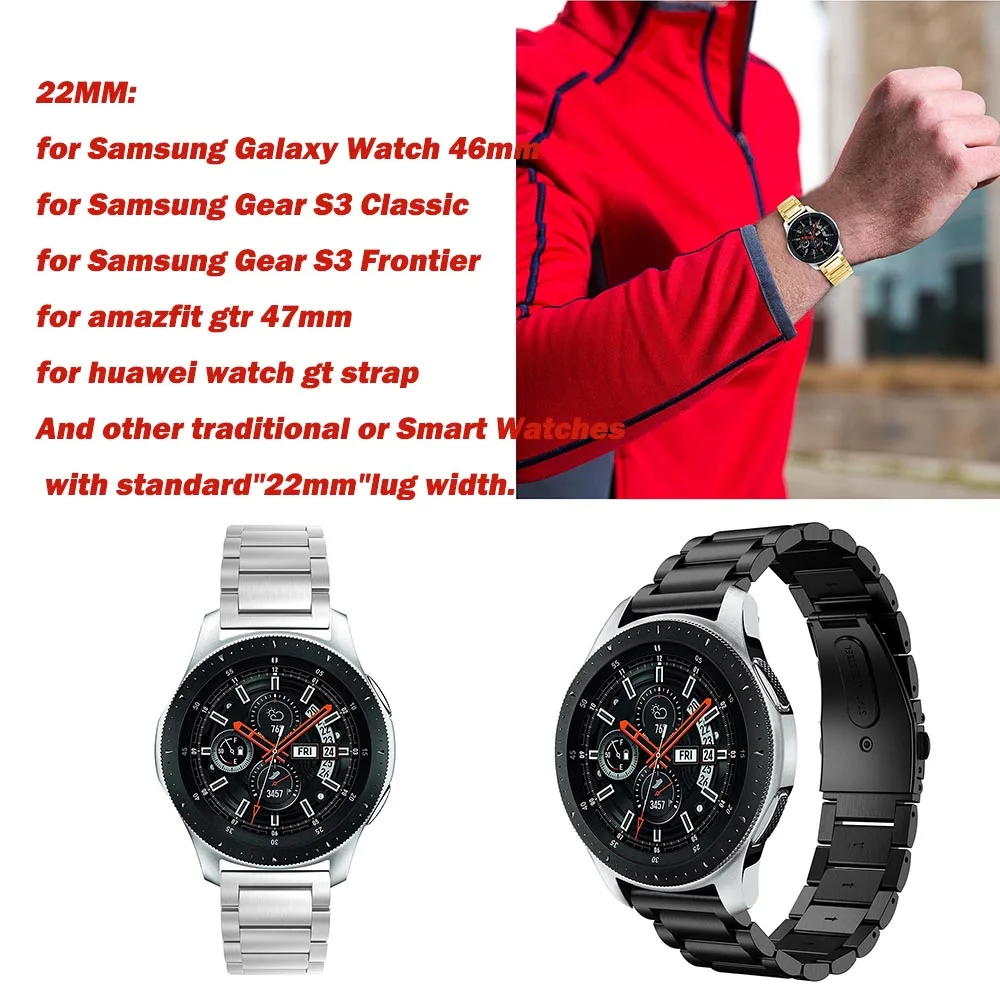 Ремешок для часов 22 мм сменный Браслет Samsung Gear S3 Classic Frontier Galaxy 46 Huami Amazfit Stratos