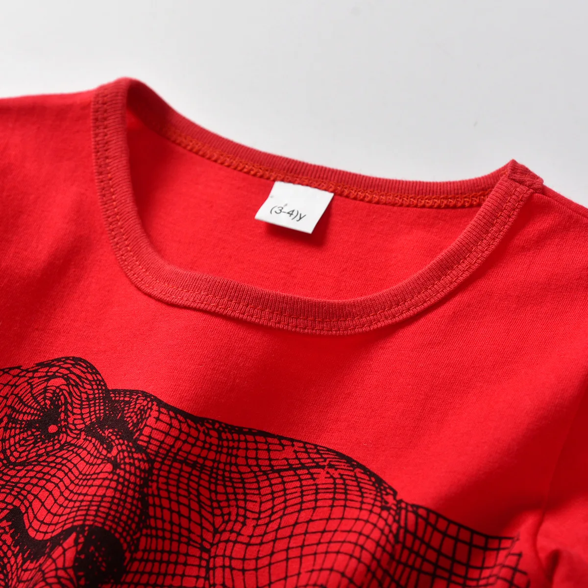 Лето 2019 детский костюм для маленьких мальчиков красный динозавр спортивный с