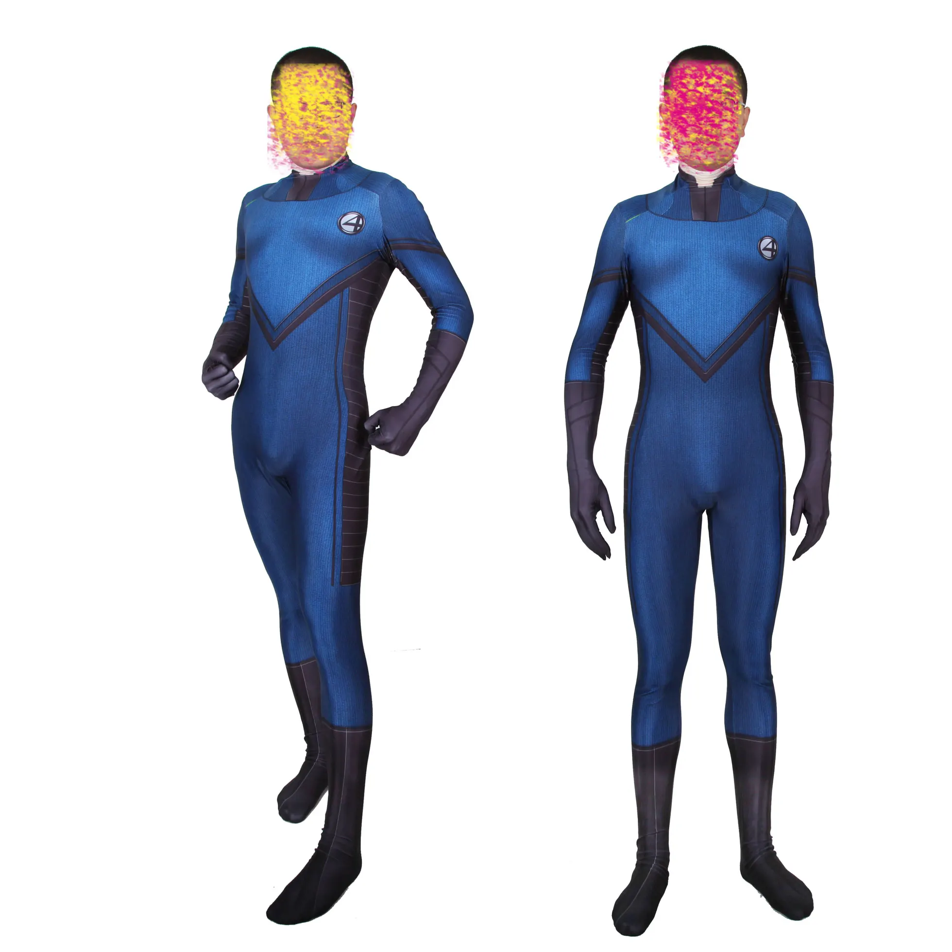 

Unisex Lycra Spandex Zentai Halloween Fantastic Four Invisible Woman Suit Cosplay Costumes Adult/Kids 3D Style