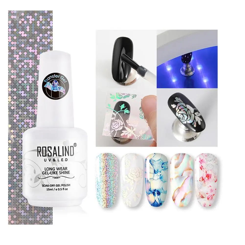 ROSALIND переводной Гель-лак для ногтей с наклейкой гель Гибридный Праймер УФ лампа