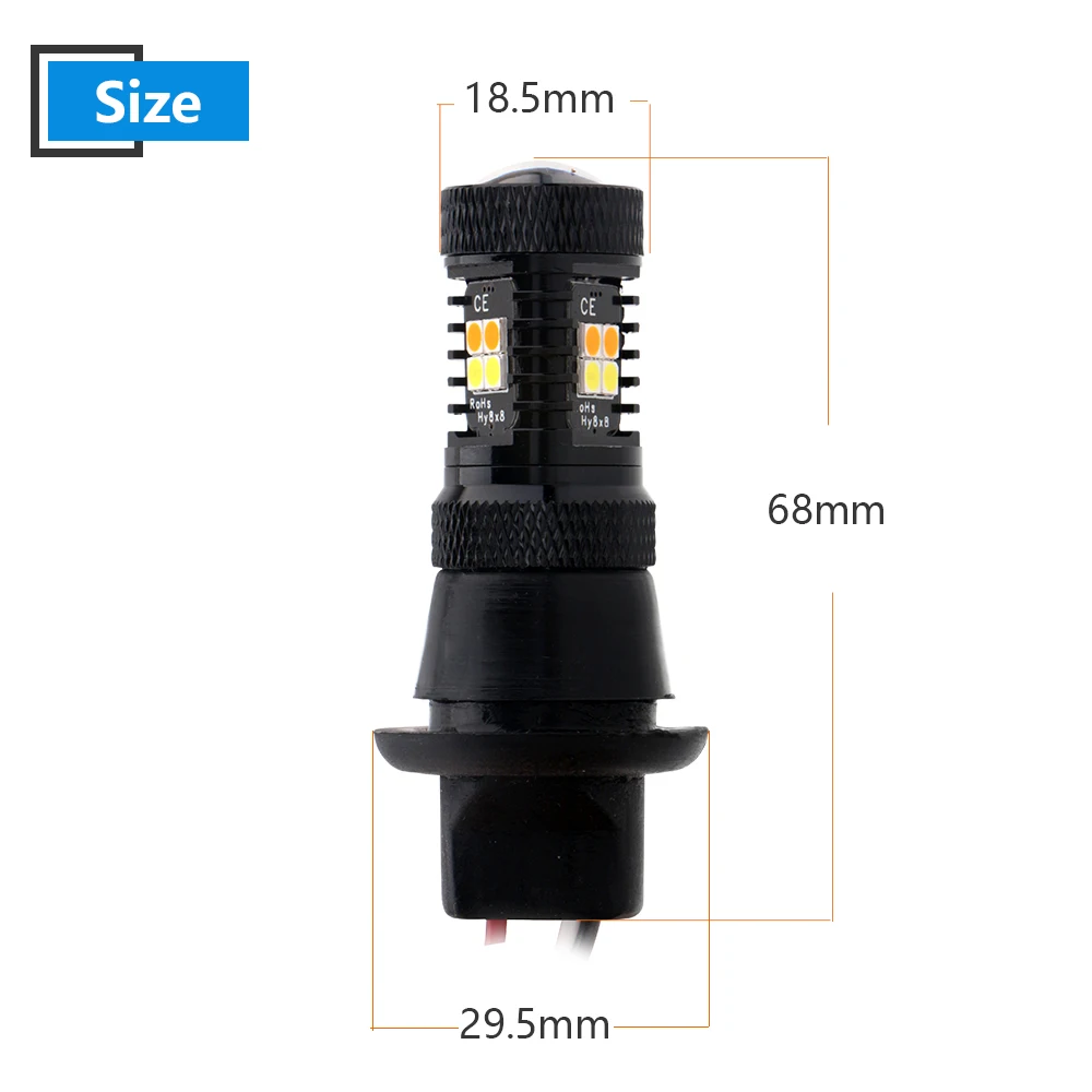 1 Набор светодиодных переключателей 1156 P21W BA15S PY21W BAU15S 3156 P27W 7440 W21W 3030 DRL белый+ янтарный автомобильный светильник поворота без резистора ошибки авто