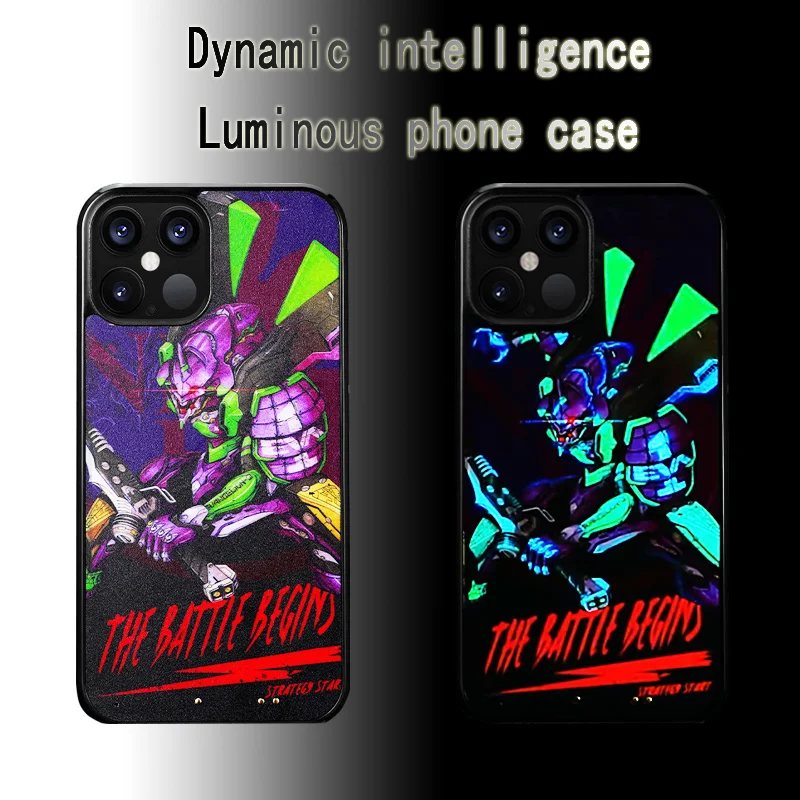 

Новый динамический светящийся смарт-чехол для телефона iPhone 11 11por max, чехол для iPhone 12 por max, чехол для телефона