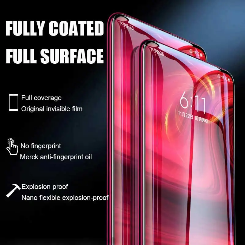20D Cuver полная защитная пленка для Xiaomi Redmi Note 8 7 6 Pro A2 Lite Защитная экрана 6A 5 Plus