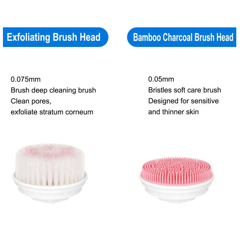 3D электрическая Очищающая щетка для лица звуковое очищающее средство с 2 кистями