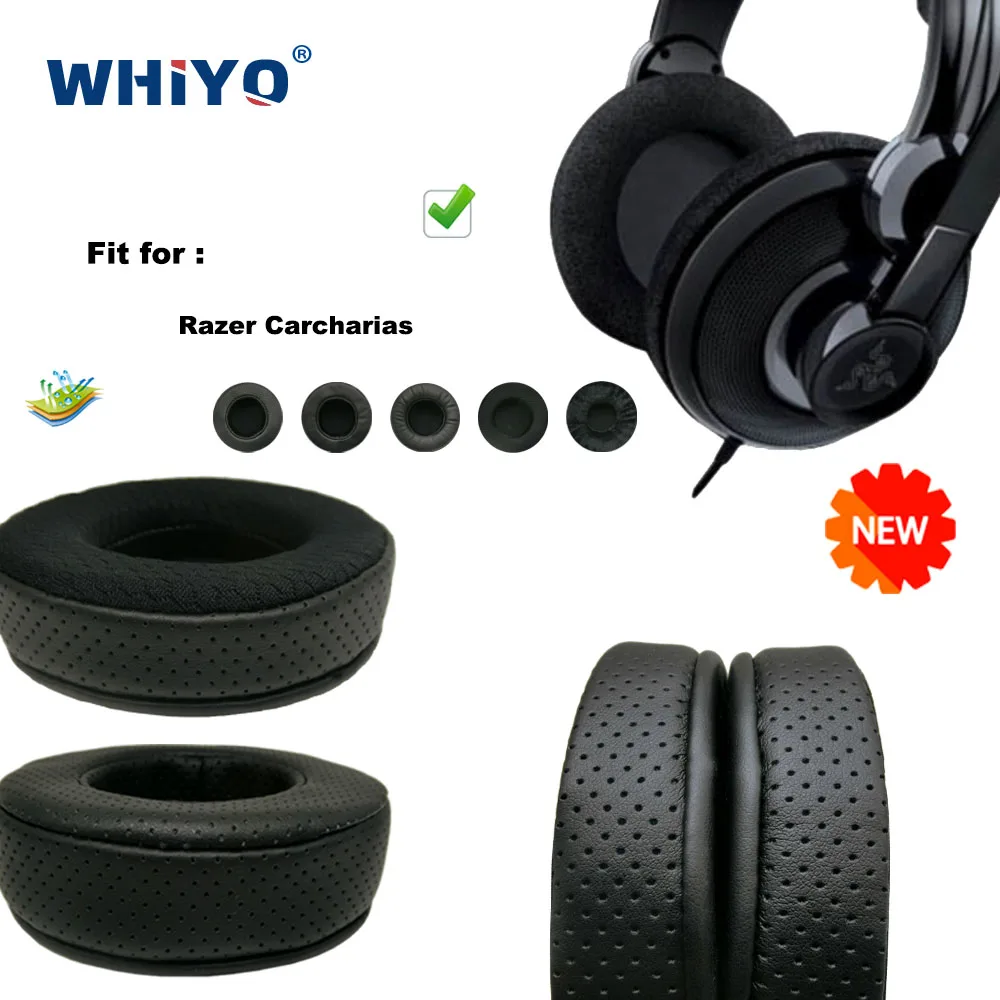 Заменительные наушниковые амбушюры из кожзаменителя для гарнитуры Razer Carcharias.