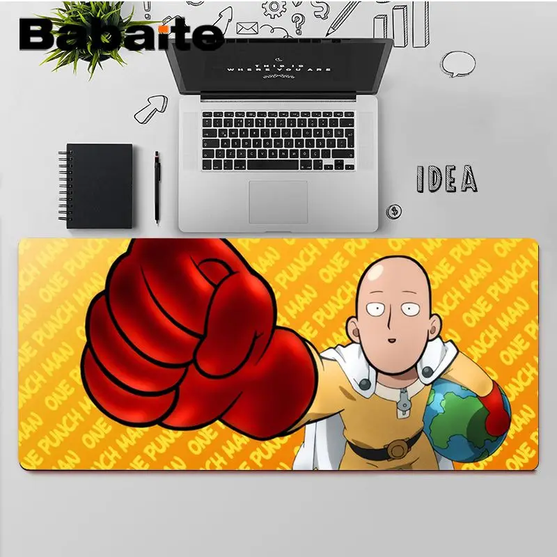 

Babaite Top Quality One Punch Man Durable Rubber Mouse Mat Pad Free Shipping Large Mouse Pad Keyboards Mat