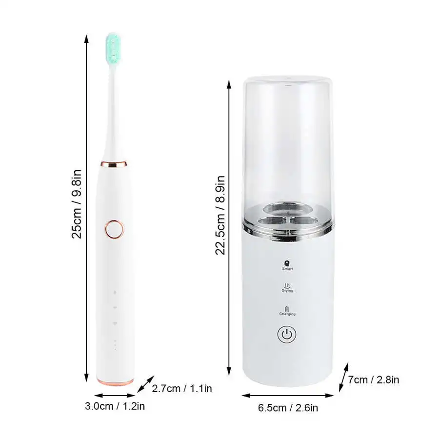 

Portable Toothbrush UV Light Sterilizer Box Travel Tooth brush Cleaning Drying Storage Case with Electric Toothbrush
