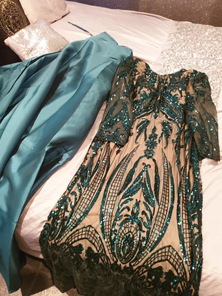 

MNGRL Sexy Dubai Beaded Evening Dress Luxury Mermaid Long Deep V Neck Nude Tulle Crystals Formal Party Gown For Women Sleeveless