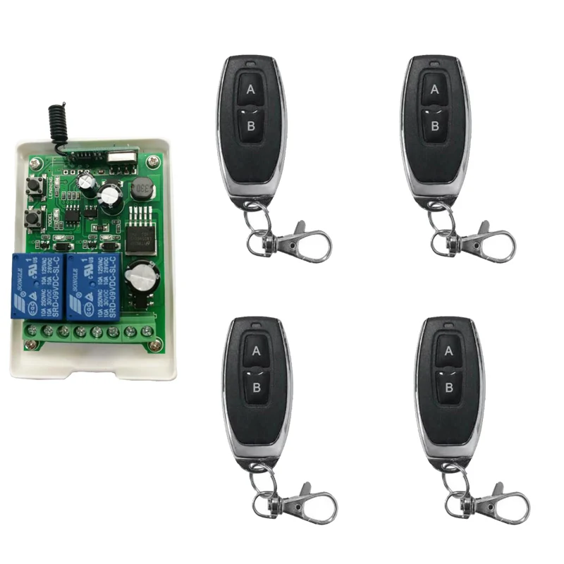 DC 12V 24V 36V 48V 10A реле 2CH RF беспроводной пульт дистанционного управления