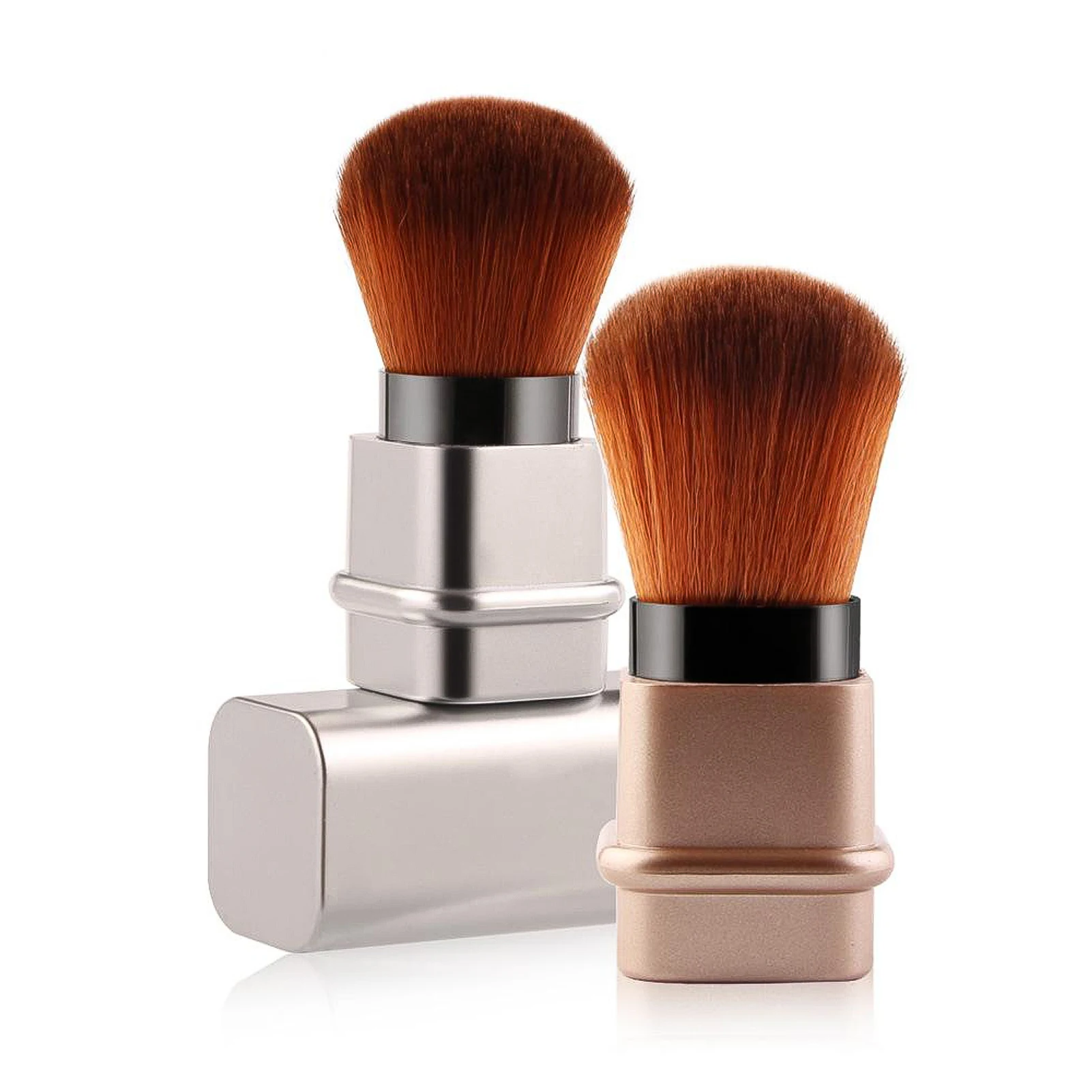 Выдвижная Кисть для макияжа дорожная кисть румян портативная пудры с крышкой