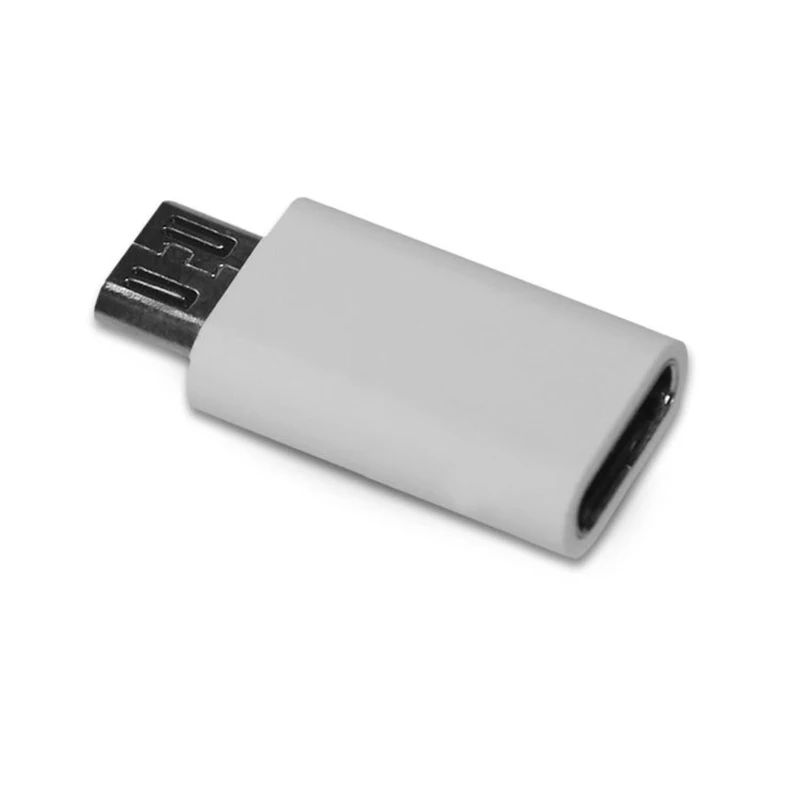 Белый OTG Micro USB к type C Jack адаптер мини-телефон конвертер зарядный передающий данные 2в1 адаптер Micro USB A Tipo C сплиттер - Цвет: Белый