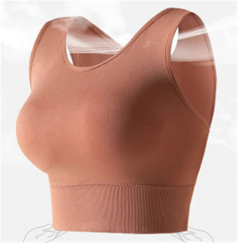 Sports Bra For Women Solid Yoga Top Fitness Pad Girl Active Wear Workout Running Sportswear Breathable Soft Free Size A-D | Спорт и