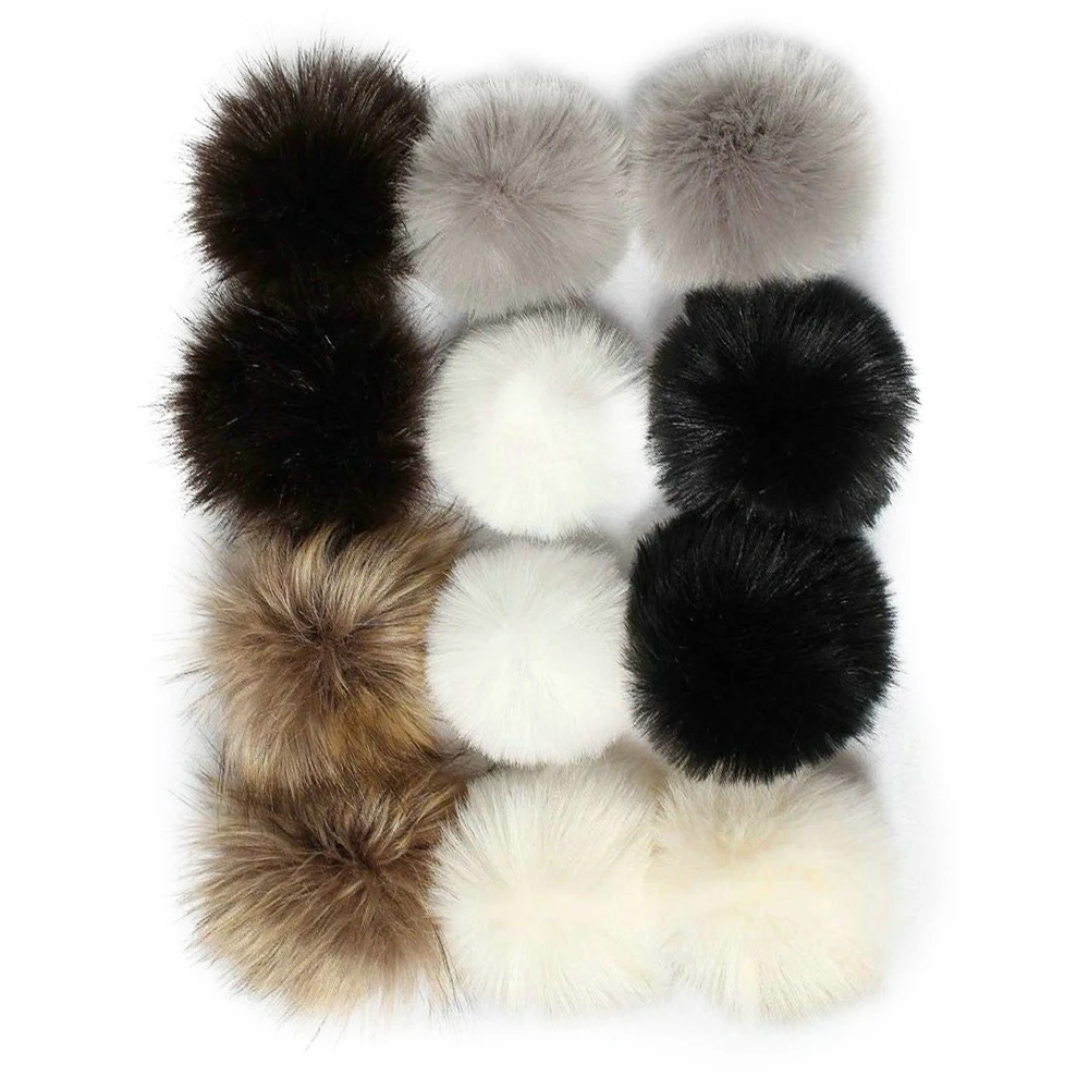 12 шт./лот помпон из искусственного меха кроличьего для сумки автомобильного